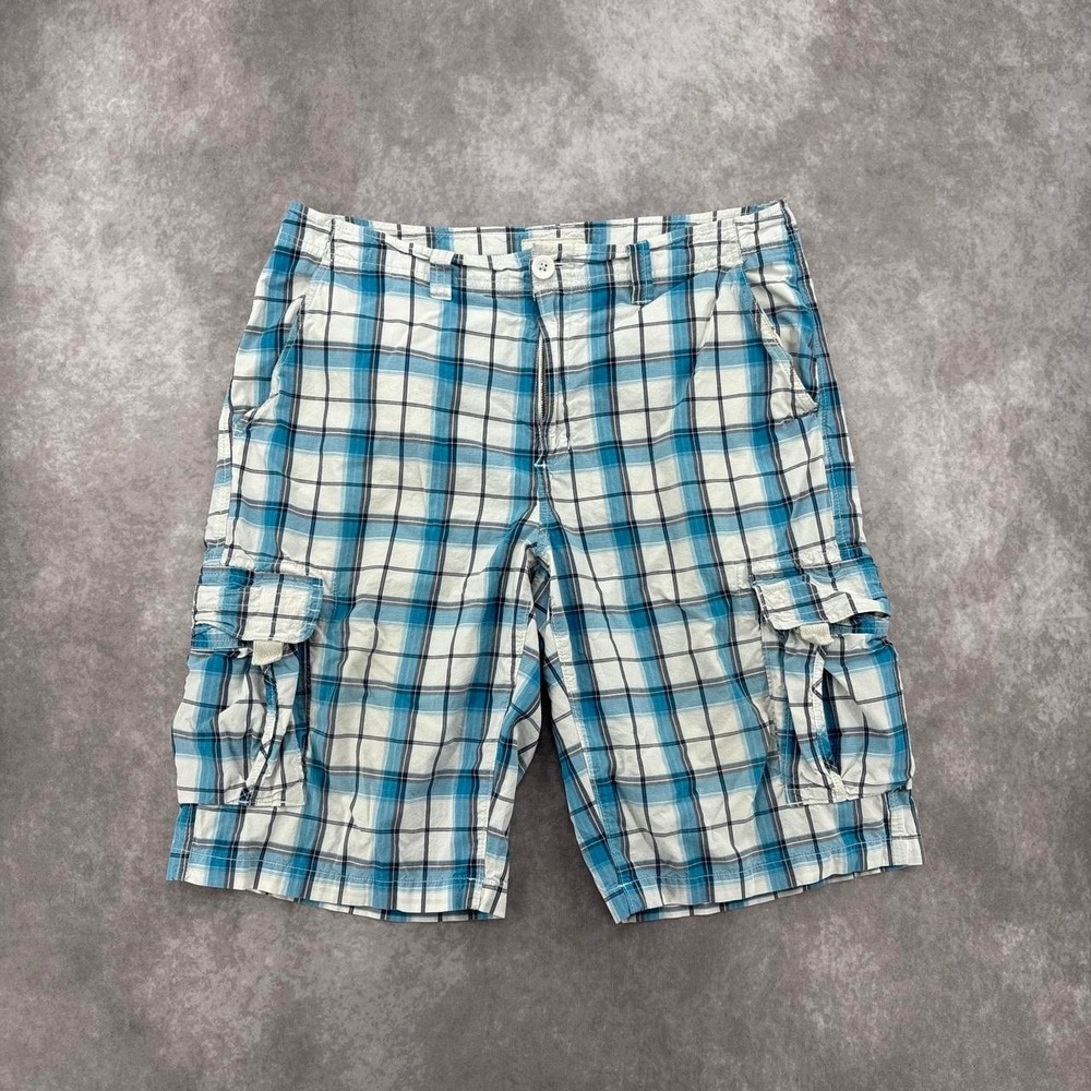 2000's Urban Pipeline Plaid Cargo YKK Zipper Shorts Size 36